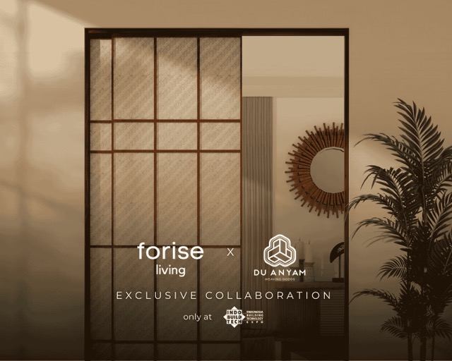 Sliding Door anyaman kepitang perpaduan desain modern dengan anyaman kepitang tradisional Flores