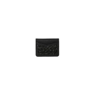 Adonara Compact Wallet Black Purun Black, compact wallet anyaman purun warna hitam dari Du Anyam, souvenir perusahaan berkelanjutan karya perempuan penganyam