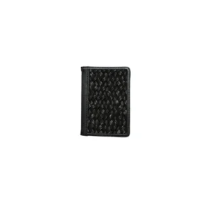 Boru Passport Cover Black Purun Black, passport cover anyaman purun warna hitam dari Du Anyam, souvenir perusahaan berkelanjutan karya perempuan penganyam
