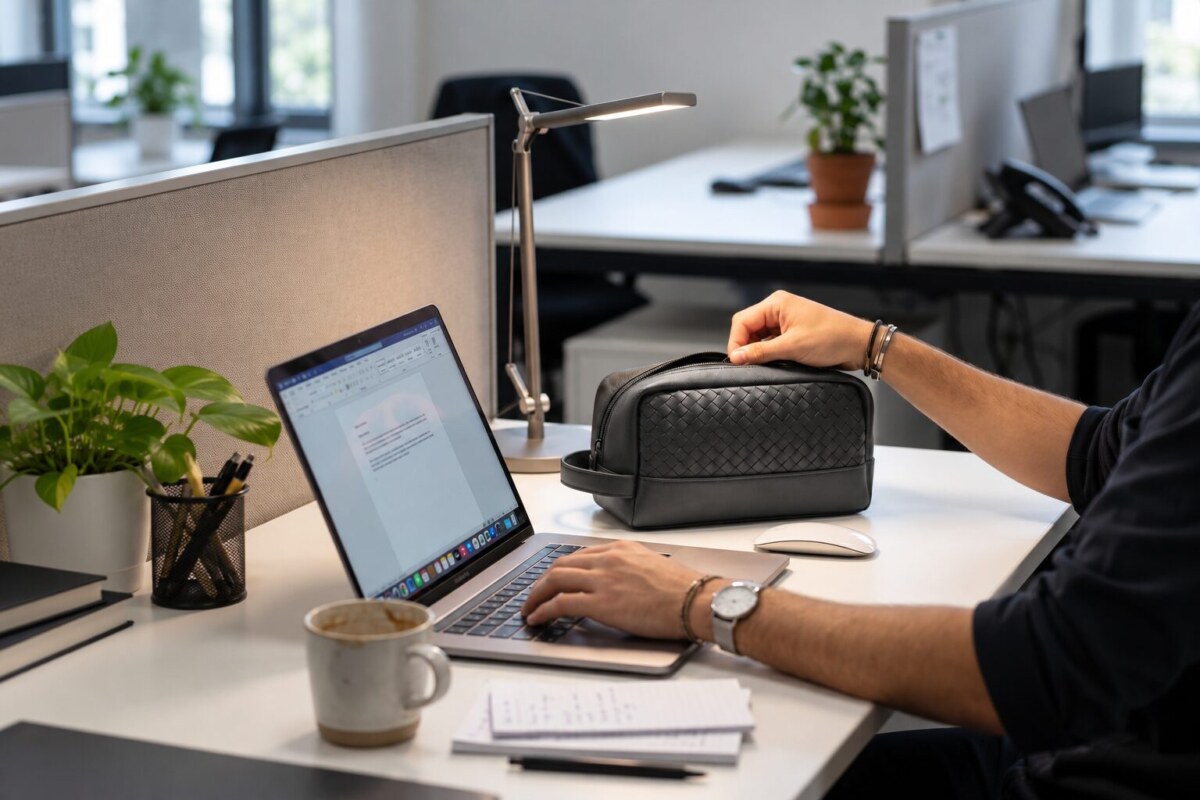 Bona Daily Pouch anyaman Du Anyam untuk onboarding kit karyawan